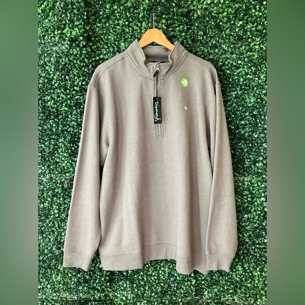 Diamond Supply Co. Men's Zip-Up Sweater in Gray